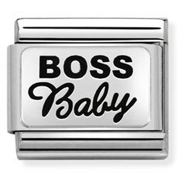Nm 330109/36 Звено CLASSIC символ "Boss Baby" сталь/серебро 925°
