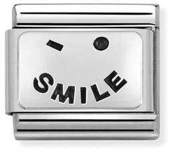 Nm 330109/57 Звено CLASSIC символ "SMILE" сталь/серебро 925°