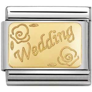 Nm 030121/45 Звено CLASSIC символ "WEDDING" сталь/золото 750 gr.0,06