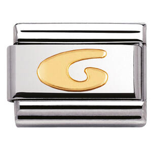 Nm 034101/07 Звено SMARTY буква "G" сталь/золото 750  gr 0.06