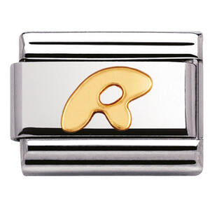 Nm 034101/18 Звено SMARTY буква "R" сталь/золото 750  gr 0.06
