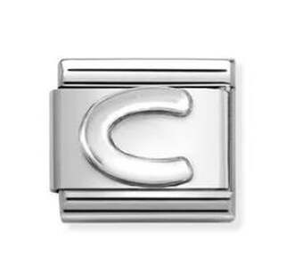 Nm 330113/03 Звено CLASSIC символ "C" сталь/серебро 925°
