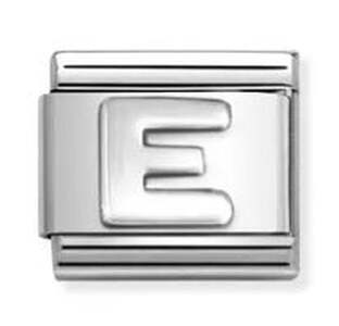 Nm 330113/05 Звено CLASSIC символ "E" сталь/серебро 925°