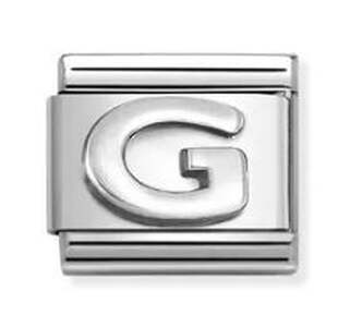 Nm 330113/07 Звено CLASSIC символ "G" сталь/серебро 925°