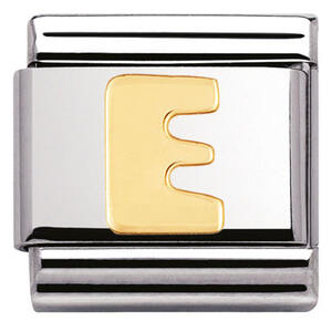 Nm 030101/05 Звено CLASSIC буква "E" сталь/золото 750  gr 0.06