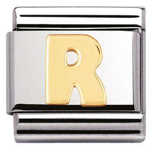 Nm 030101/18 Звено CLASSIC буква "R" сталь/золото 750  gr 0.06