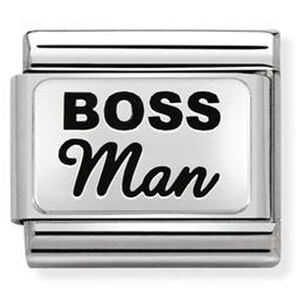 Nm 330109/34 Звено CLASSIC символ "Boss Man" сталь/серебро 925°