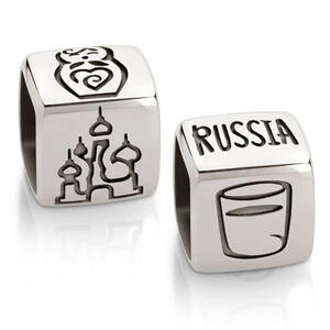 Nm 163003/011 Кубик большой CUBIAMO SILVER символ "Russia", серебро 925°.