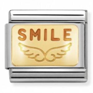 Nm 030284/38 Звено CLASSIC символ "SMILE" сталь/золото 750° gr.0,08/эмаль