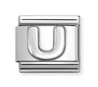 Nm 330113/21 Звено CLASSIC символ "U" сталь/серебро 925°