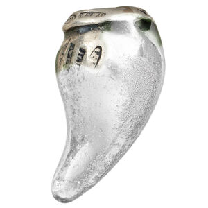 BESR027/11 Звено финал-стоппер TEDORA БЕЛЫЙ серебро 925°, масса серебра 3,9 г,эмаль, вставка рез.кольцо, масса изделия 3,9 г