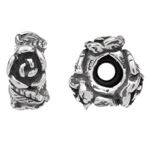 BESR028 Звено-стоппер TEDORA "", серебро 925°, масса серебра 2,4 г, вставка рез.кольцо, масса изделия 2,44 г