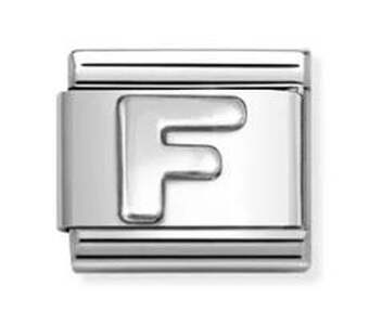 Nm 330113/06 Звено CLASSIC символ "F" сталь/серебро 925°