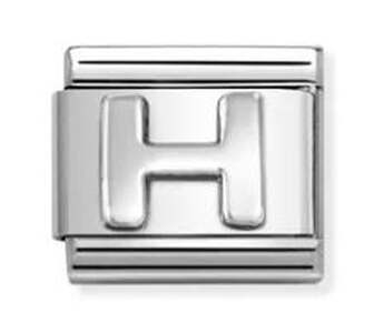 Nm 330113/08 Звено CLASSIC символ "H" сталь/серебро 925°