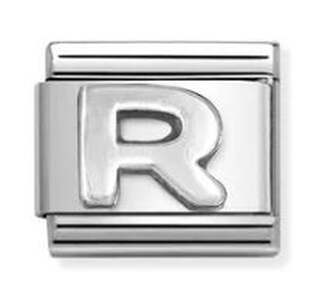 Nm 330113/18 Звено CLASSIC символ "R" сталь/серебро 925°