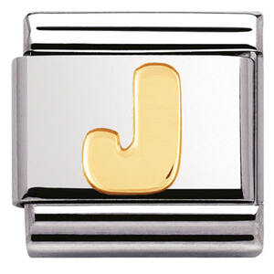 Nm 030101/10 Звено CLASSIC буква "J" сталь/золото 750 gr 0.06