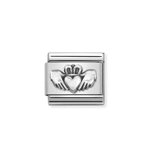 Nm 330101/53 Звено CLASSIC символ "КЛАДДАГ" сталь/серебро 925°