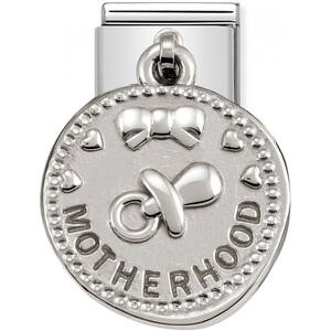 Nm 331804/11 Звено подвеска CLASSIC символ "MOTHERHOOD" сталь, серебро 925°