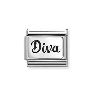 Nm 330111/42 Звено CLASSIC символ "Diva" сталь/серебро 925°